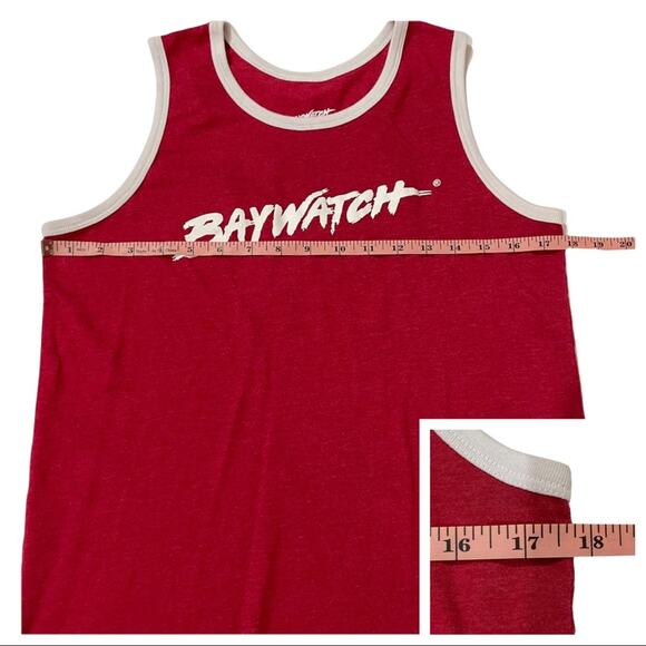 Baywatch Malibu Beach Patrol Ringer Tank - Red - Small - Picture 2 of 6